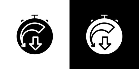 Down time icon symbols. Vector illustration.