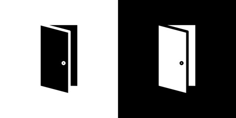 Door open icon symbols. Vector illustration.