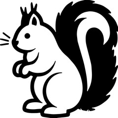 squirrel on a white background
