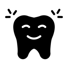 Smiling Vector Glyph Icon Design