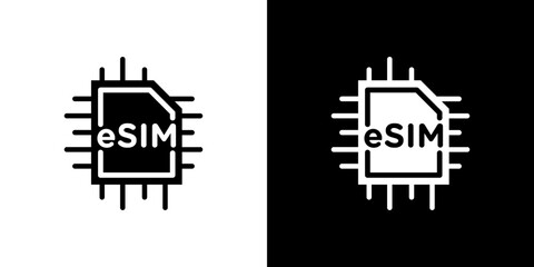 ESIM icon symbols. Vector illustration.