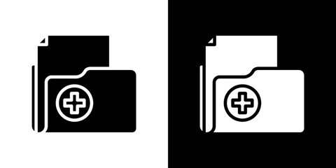 File medical icon symbols. Vector illustration.