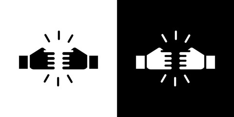 Fist bump icon symbols. Vector illustration.