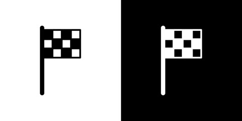 Flag checkered icon symbols. Vector illustration.