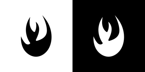 Flame icon symbols. Vector illustration.