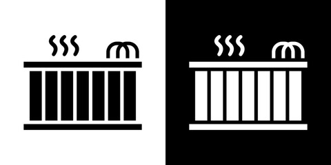 Hot tub icon symbols. Vector illustration.