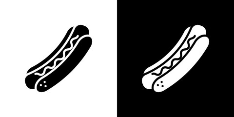 Hotdog icon symbols. Vector illustration.