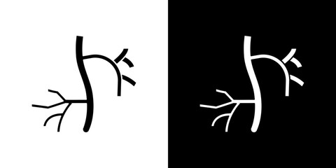 Human artery icon symbols. Vector illustration.