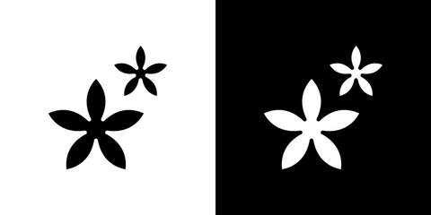 Jasmine icon symbols. Vector illustration.