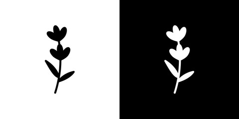 Lavender icon symbols. Vector illustration.