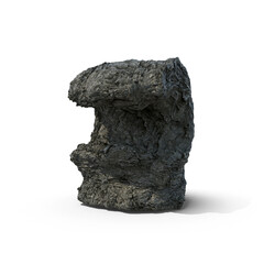 Twisted Driftwood Sculpture isolated on transparent background