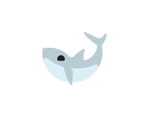 Shark vector isolated icon. Shark emoji illustration