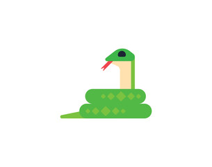 Snake vector isolated icon. Snake emoji illustration.