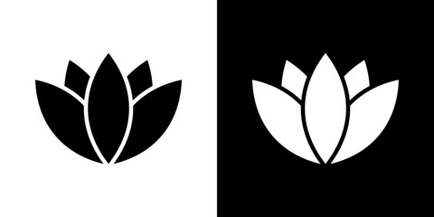 Lotus icon symbols. Vector illustration.