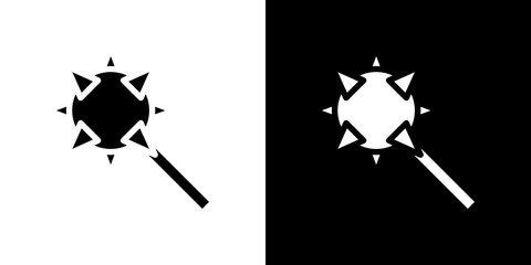 Mace icon symbols. Vector illustration.