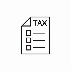 tax list icon sign vector