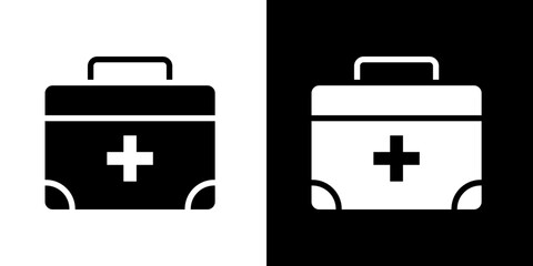 Medical kit icon symbols. Vector illustration.