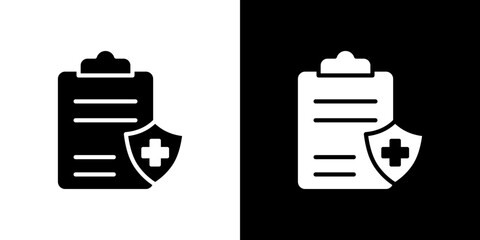 Medical insurance icon symbols. Vector illustration.