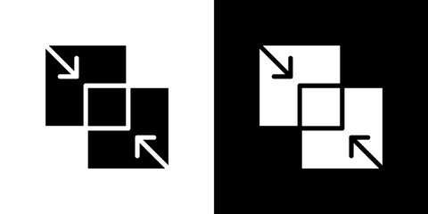 Merge icon symbols. Vector illustration.