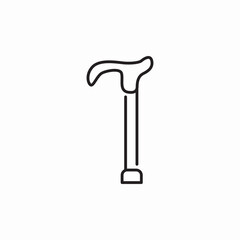 walking stick icon sign vector