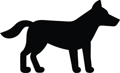 ck Dog Silhouette Icon - Simple Animal Shape for Pet Signs, Vector Art, Logo, or Design Use