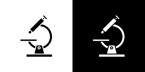 Microscope icon symbols. Vector illustration.