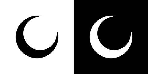 Moon icon symbols. Vector illustration.