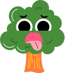 Tree Disgusting Face Cartoon