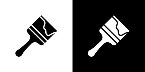 Paint brush icon symbols. Vector illustration.