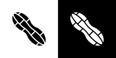 Peanut icon symbols. Vector illustration.