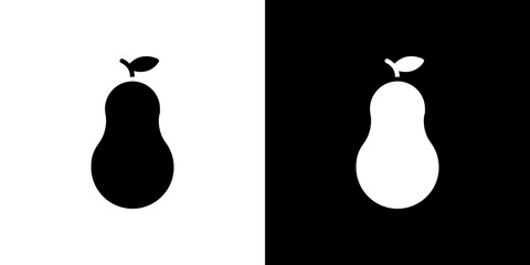 Pear icon symbols. Vector illustration.