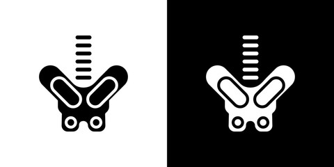 Pelvis icon symbols. Vector illustration.