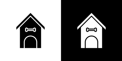 Pet shelter icon symbols. Vector illustration.