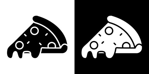 Pizza slice icon symbols. Vector illustration.