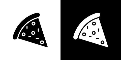 Pizza slice icon symbols. Vector illustration.