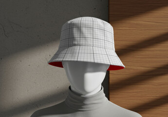 Bucket Hat on mannequin Mockup