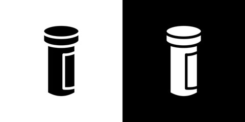 Prescription bottle icon symbols. Vector illustration.
