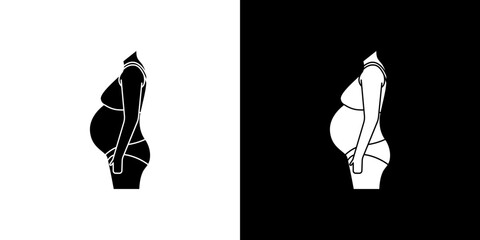 Pregnant woman icon symbols. Vector illustration.