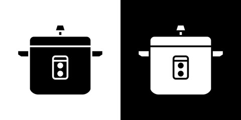 pressure cooker icon symbols. Vector illustration.