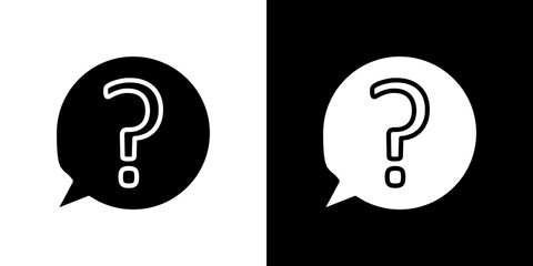 Question icon symbols. Vector illustration.