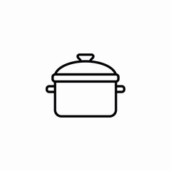 kitchen pot icon sign vector