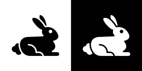 Rabbit icon symbols. Vector illustration.