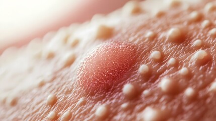 Fototapeta premium Understanding skin conditions close up view of irritation and inflammation for medical purposes of dermatology