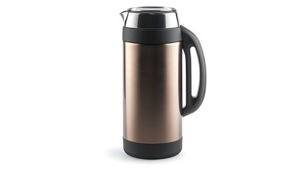 Insulated beverage server for coffee tea water stainless steel carafe with handle and spout for home use