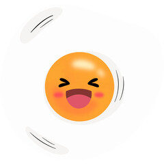 Fried Egg Laughing Face Cartoon