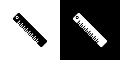 Ruler icon symbols. Vector illustration.