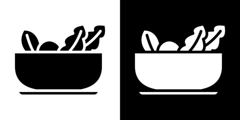 Salad icon symbols. Vector illustration.