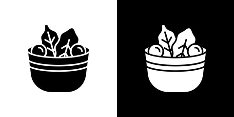 Salad icon symbols. Vector illustration.