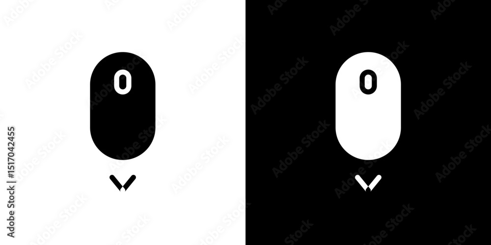 Poster scroll down computer mouse icon symbols. vector illustration.