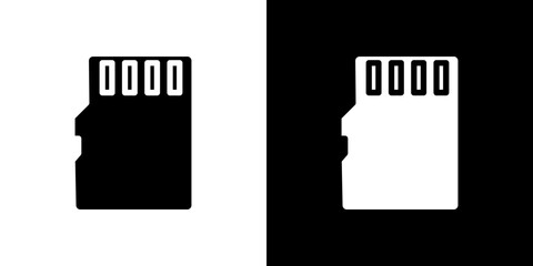 Sd card icon symbols. Vector illustration.